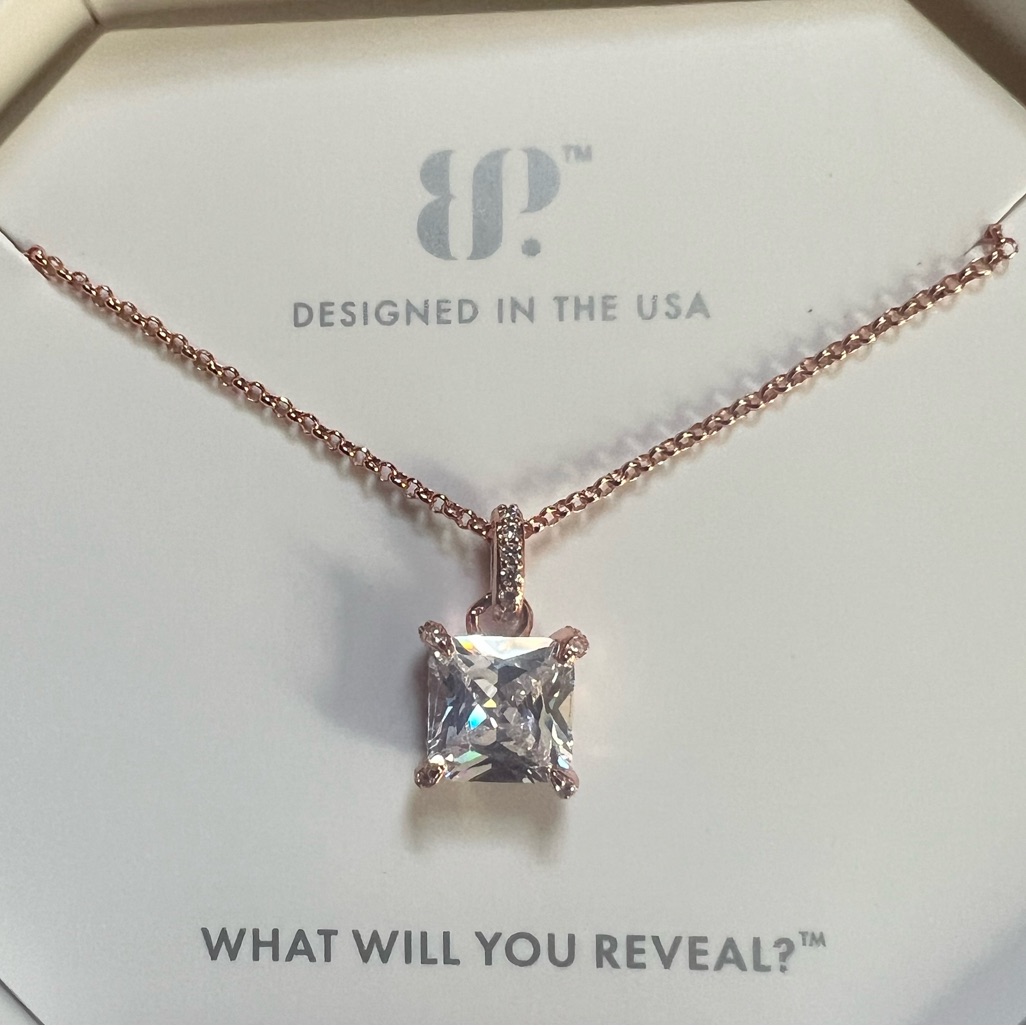 Bp Diamond Cz Rose Gold Necklace Made For Me 35$